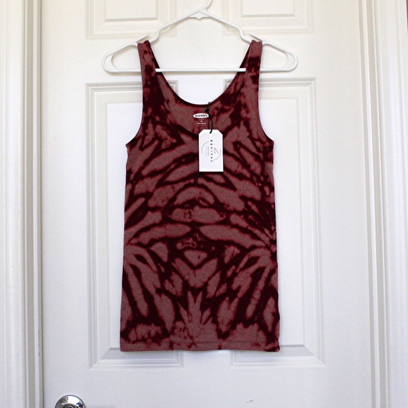Handmade tie dye ribbed knit tank top by Hue Revival - Picture 1 of 11